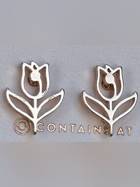 LC Lauren Conrad Rose Gold Floral Earrings